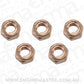 Aeroflow AF8059-1002 TURBO COPPER NUT KIT M8x1.25mmPACK OF 5 NUTS M8 X 1.25mm