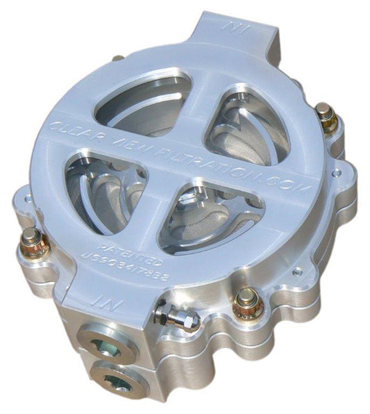 Clear View Filtration CV100-60 6" Hi-Flow See Through Oil Filter - Clear