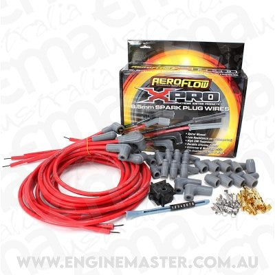 Aeroflow AF4530-31239 Universal Lead Set Red 90Deg V8 90Deg Plug Std & Hei Red