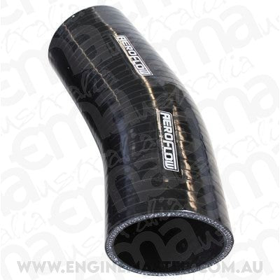 Aeroflow Performance Products AF9207-300 Silicone Hose 23 Deg; Black I.D 3.00" 76mm Wall 5.3mm 125mm Leg AF9207-300