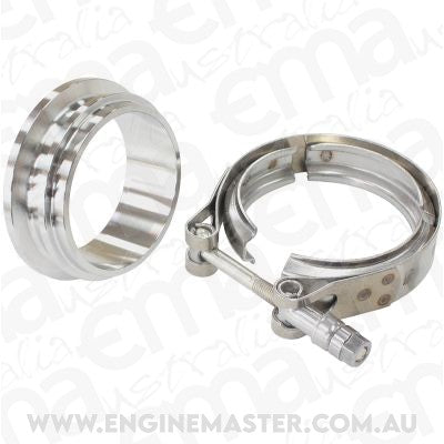 Aeroflow AF8080-1016 Turbine Inlet Flange & V-Band - Stainless Steel Suit 6662 1.01 A/R & All 6762 Rear Exhaust Housings