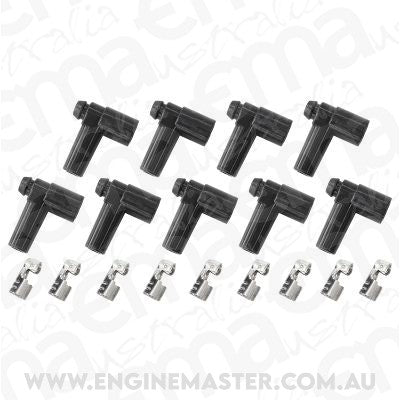 Aeroflow AF4030-8849 9 x Hei Boots & Terminals 90 Deg. 9 Boots & 9 Terminals