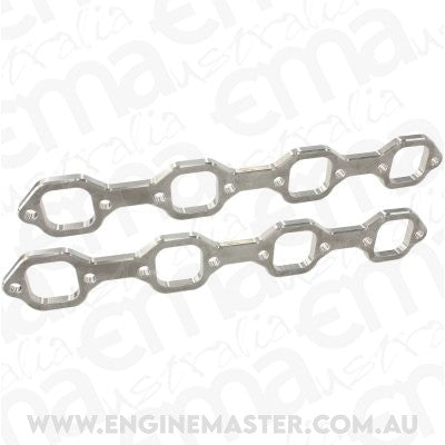 Aeroflow AF9551-1013 Ford 289-351W Header Flanges 1-3/4" Square Port Victor Jnr