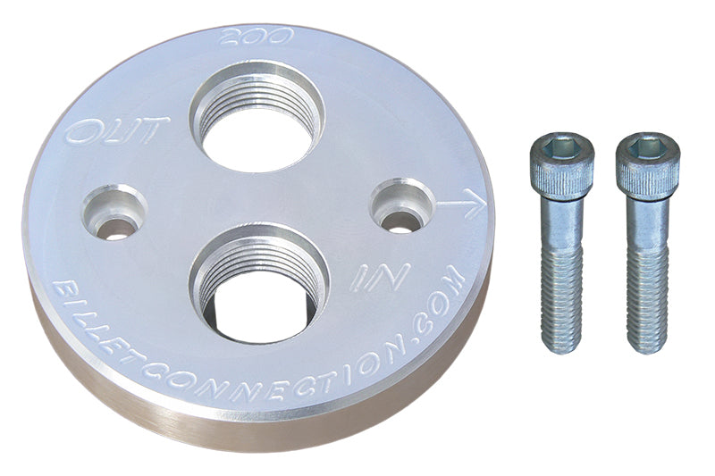 Clear View Filtration CV200 -12 Orb Billet Oil Block Adapter Kit - Clear