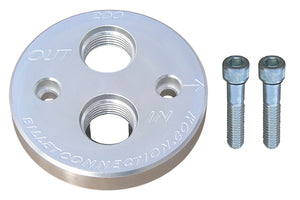 Clear View Filtration CV200 -12 Orb Billet Oil Block Adapter Kit - Clear