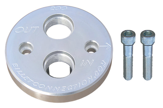 Clear View Filtration CV200 -12 Orb Billet Oil Block Adapter Kit - Clear