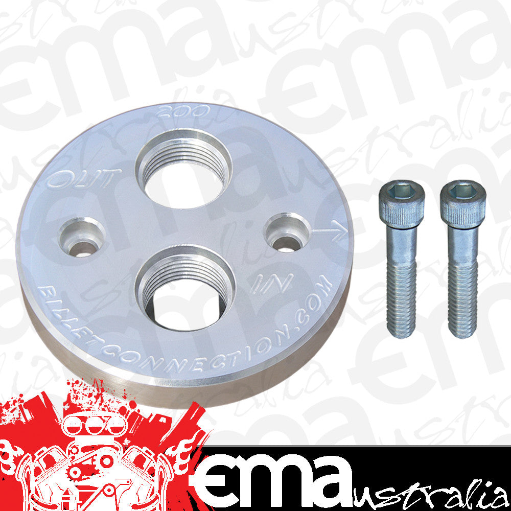 Clear View Filtration CV200 -12 Orb Billet Oil Block Adapter Kit - Clear