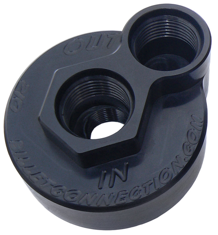 Clear View Filtration CV210-B -12An Billet Oil Block Adapter Kit - Black