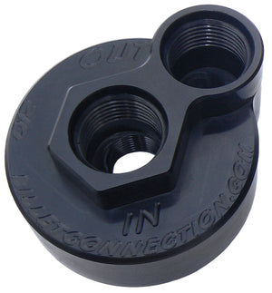 Clear View Filtration CV210-B -12An Billet Oil Block Adapter Kit - Black