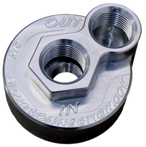 Clear View Filtration CV215 -12An Billet Oil Block Adapter Kit - Clear