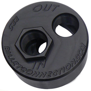 Clear View Filtration CV225-B -12An Billet Oil Block Adapter Kit - Black