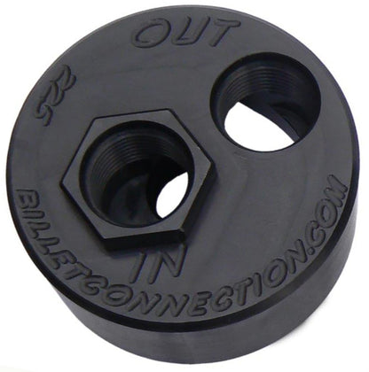 Clear View Filtration CV225-B -12An Billet Oil Block Adapter Kit - Black