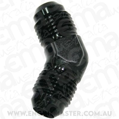 Aeroflow AF827-03BLK Male -3 45 Deg Union Black
