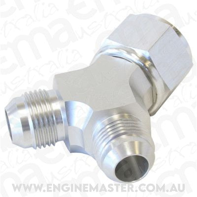 Aeroflow AF931-08-06S Y Piece -8 Swivel Nut 2x -6AN Silver