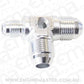 Aeroflow AF824-06-08S Male Flare Tee -8AN x 2 90 Degand 1 x -6AN 1/8 Port 2 Sides