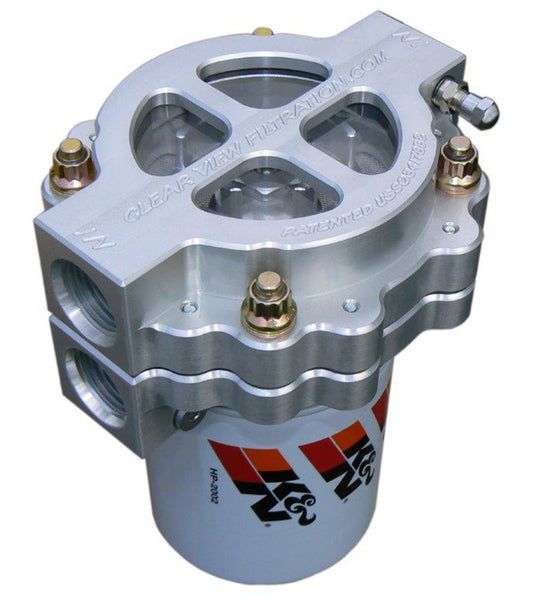 Clear View Filtration CV400-115 4" Screw-On Oil Filter Assembly - Clear