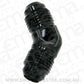 Aeroflow AF827-08PBLK Male -8 45 Deg Union with 1/8"Port Black