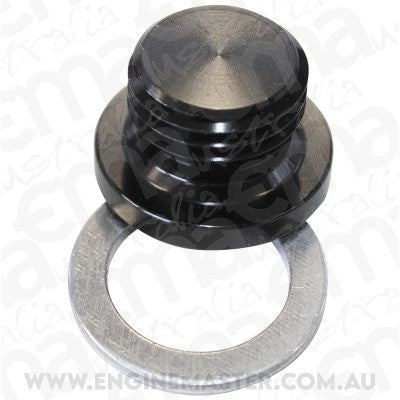 Aeroflow AF814-M12BLK Metric Port Plug M12 x 1.5 Black Low Profile Hex Plug