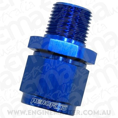 Aeroflow Performance Products AF916-04-04 1/4" NPT to -4AN Female Nut Blue Straight Swivel Nut