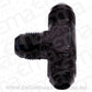 Aeroflow AF824-16BLK Male Flare Tee -16AN Black All Sides Male An