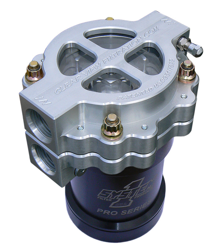 Clear View Filtration CV405-115 4" Screw-On Oil Filter Assembly - Clear