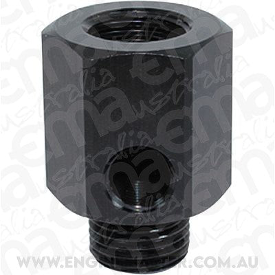 Aeroflow AF810-M16-02BLK M16 x 1.5 Extension with 1/8" NPT Port Black