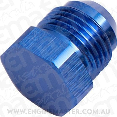 Aeroflow AF806-08 Flare Plug Male -8AN Blue Male Flare Plug -8An