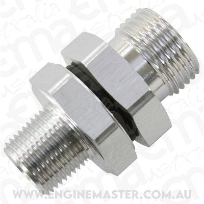 Aeroflow AF928-10-06S -10 ORB to 3/8" NPT Coupler Silver -10 ORB to 3/8"