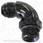 Aeroflow AF903-10-12BLK 90 Deg -12ORB to -10AN Complete with Jam Nut & O-Ring Black