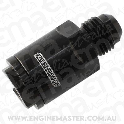 Aeroflow AF808-03BLK Push On Fuel Fitting LS & Lt 3/8 Hose to -8AN Black