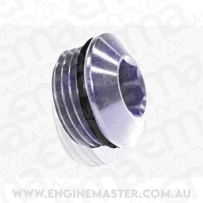 Aeroflow AF813-20S ORB Slimline Port Plug -20AN Silver Finish