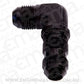 Aeroflow AF833-12BLK 90 Deg Bulkhead -12AN Black Bulkhead Nut Seperate