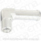 Aeroflow AF842-02-06S 45Â° 1/8" Male NPT to 3/8" Barb Silver Finish