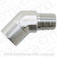 Aeroflow AF915-08S 45 Deg Female - Male Elbow 1/2 NPT Silver