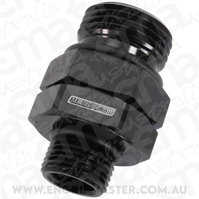 Aeroflow AF929-12-08BLK -12 ORB Swivel to -8 ORB Black Full Swivel