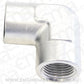 Aeroflow AF913-06S 90 Deg Female - Female Elbow 3/8 NPT Silver