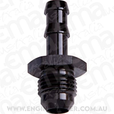 Aeroflow AF817-08BLK 1/2" Barb to -8AN Adapter Black Male 1/2" to Male -8An