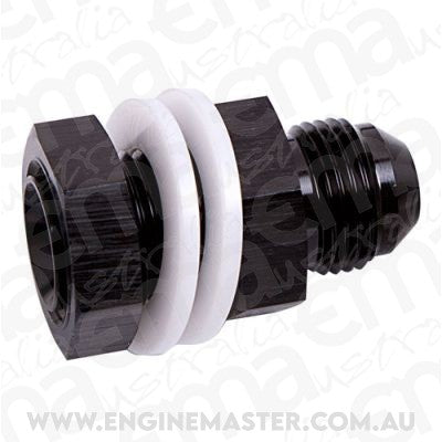 Aeroflow AF921-06BLK Fuel Cell Fitting -6AN Black Fuel Cell Bulkhead Fitt