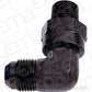 Aeroflow AF922-08-08BLK 90 Deg 1/2" NPT to -8AN Black Male Swivel Thread