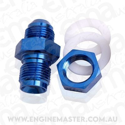 Aeroflow AF921-16 Fuel Cell Fitting -16AN Blue Fuel Cell Bulkhead Fitt