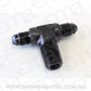 Aeroflow AF825-04-04BLK Tee -4AN with 1/4" NPT On Sideblack AN Tee with NPT On Side