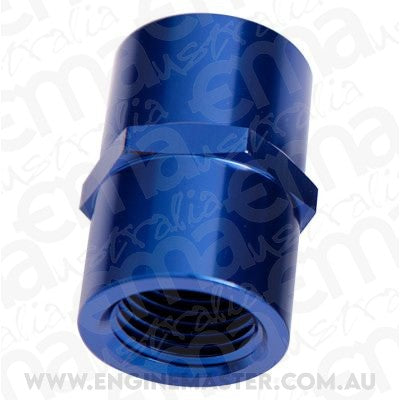 Aeroflow AF910-08 Female Coupler 1/2" NPT Blue Female to Female