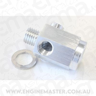 Aeroflow AF810-M12-02S M12 x 1.5 Extension with 1/8" NPT Port Silver