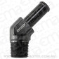 Aeroflow AF845-04ANBLK 45 Deg 1/8" NPT to -4 100/450 Series Hose suits Braided