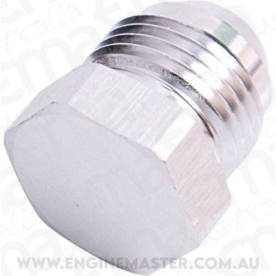 Aeroflow AF806-10S Flare Plug Male -10AN Silver Male Flare Plug -10An