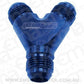Aeroflow AF930-06-04 Y Block -6AN Out -4AN In Blue 1x -6AN Out 2x -4AN In