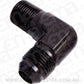 Aeroflow AF822-12-08BLK Male 90 Deg 1/2" NPT to -12AN Black Male NPT to AN 90 Deg
