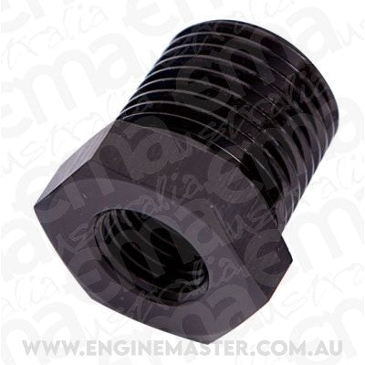 Aeroflow AF912-08-02BLK NPT Pipe Reducer Black 1/2" NPT Male 1/8" NPT Female