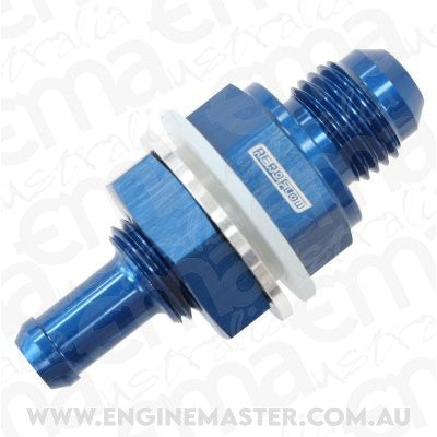 Aeroflow AF927-08-08 -8AN Bulkhead Fitting with 1/2Barb For Push On Hose