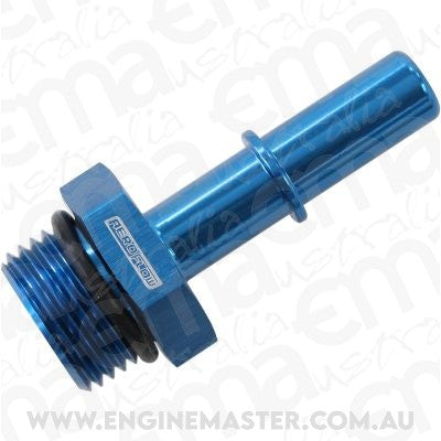 3/8" Push On EFI to -8 ORB Male Fitting (Blue Finish)